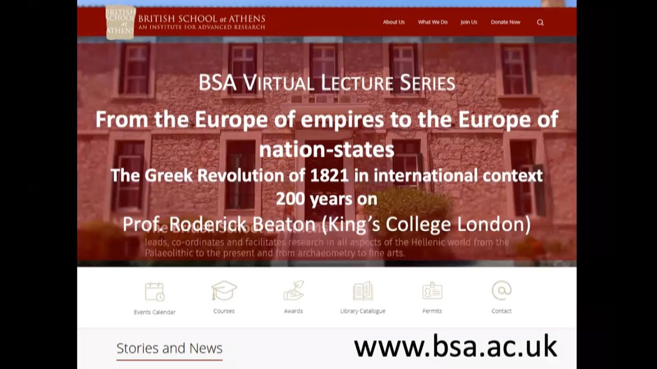 Roderick Beaton, "From the Europe of empires to the Europe of nation-states: The Greek Revolution of 1821 in international context"