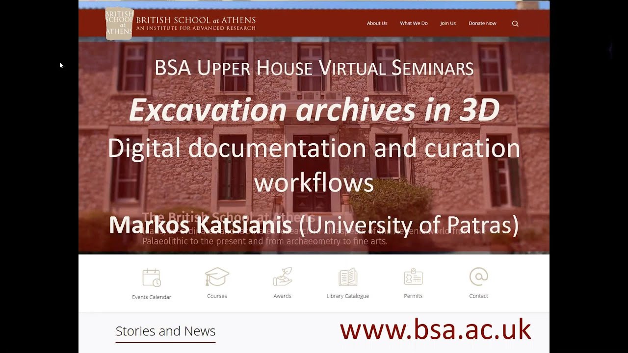 Markos Katsianis, “Excavation archives in 3D: Digital documentation and curation workflows”