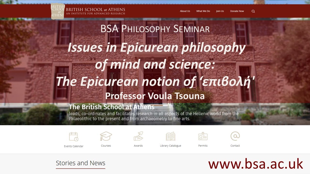 Voula Tsouna, “Issues in Epicurean philosophy of mind and science 1: The Epicurean notion of ‘επιβολή‘”