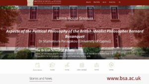 Aspects of the Political Philosophy of the British Idealist Philosopher Bernard Bosanquet