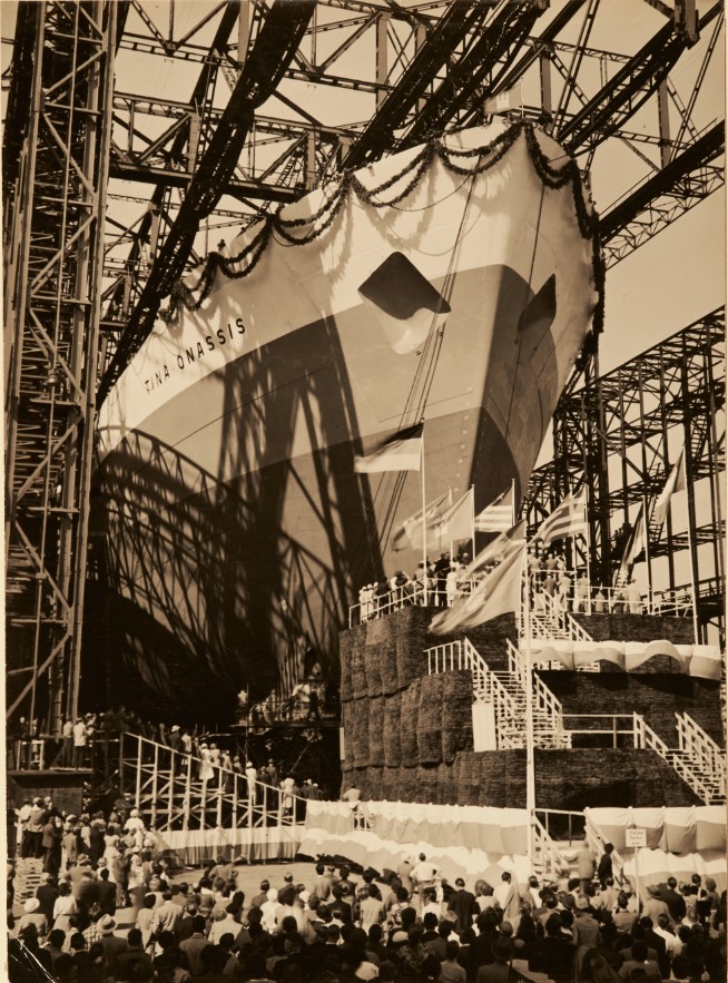 Launching of the tanker Tina Onassis, 25 July 1953. Source: Onassis Archive