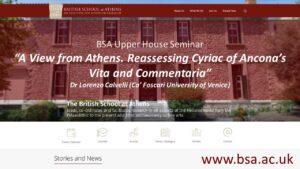 Dr Lorenzo Calvelli (Ca’ Foscari University of Venice), “A View from Athens. Reassessing Cyriac of Ancona’s Vita and Commentaria”