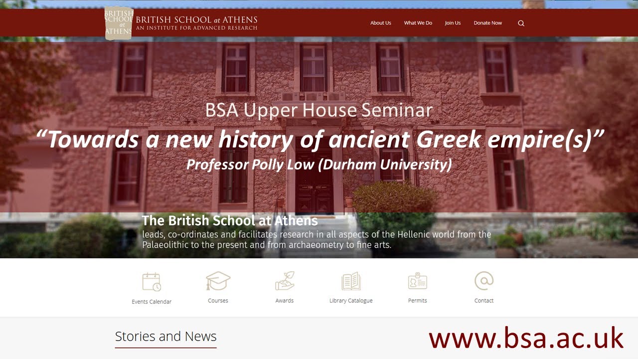 Professor Polly Low (Durham University), “Towards a new history of ancient Greek empire(s)”