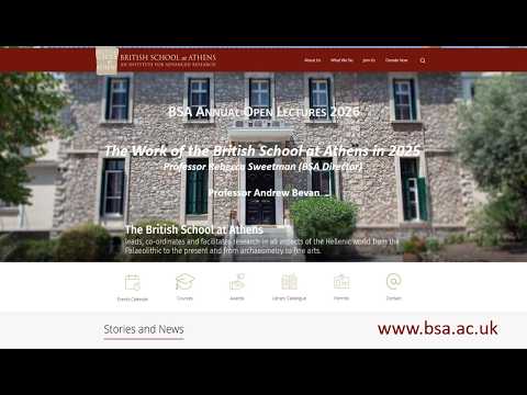 The Work of the BSA: 2026 Annual Open Lecture Athens
