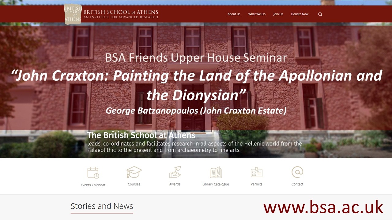 George Batzanopoulos (John Craxton Estate), “John Craxton: Painting the Land of the Apollonian and the Dionysian”