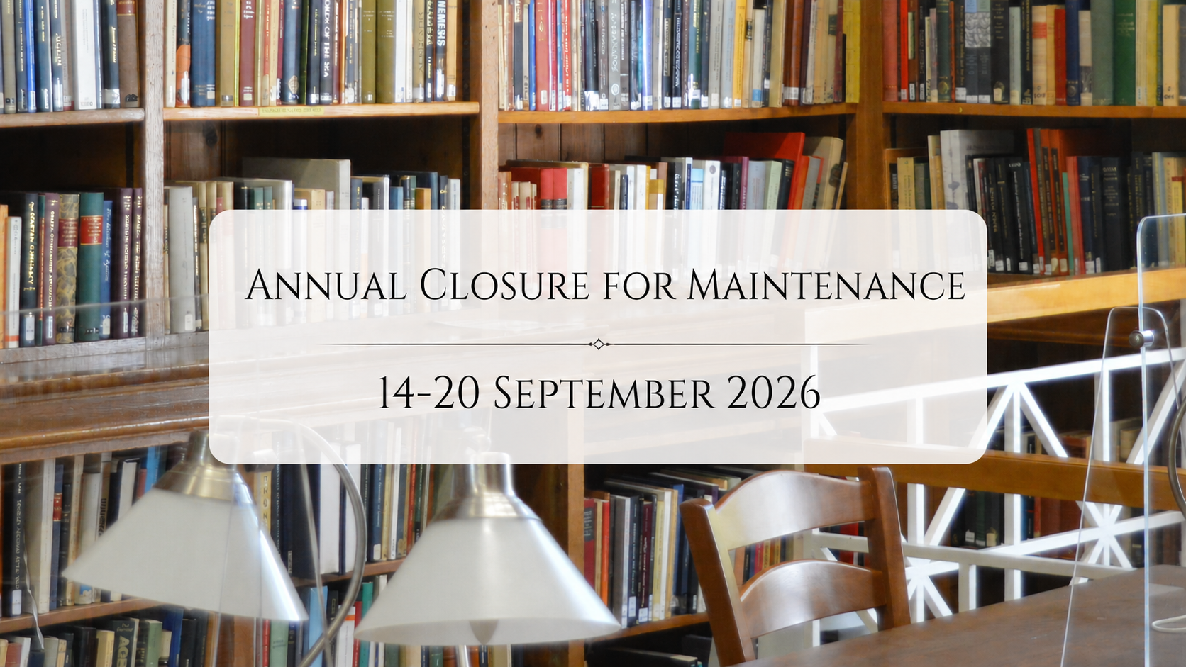 September 2026 Closure